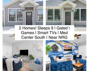 2 Homes*Sleeps 9*Gated Parking* Near NRG